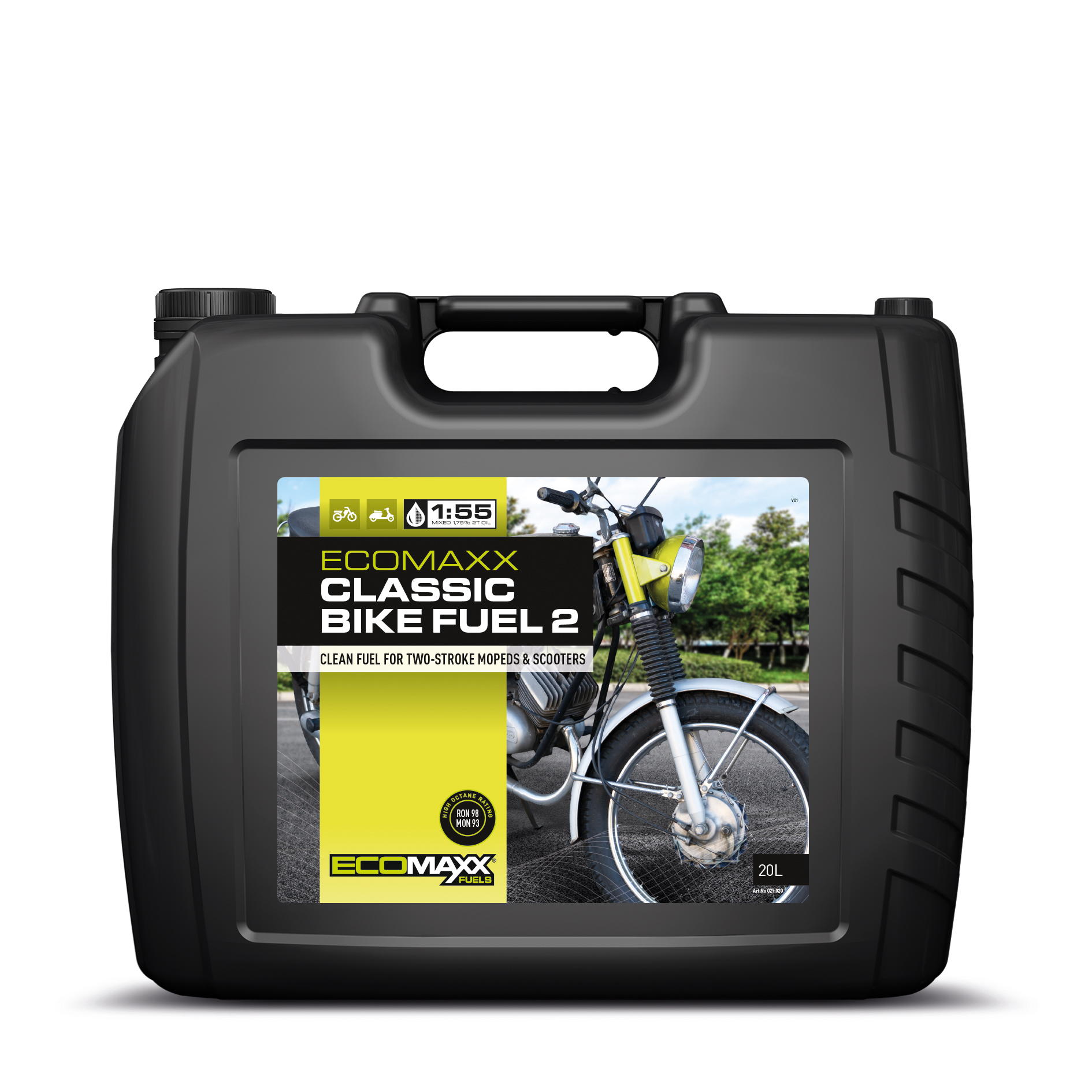 Ecomaxx Classic Bike Fuel 2 liter en 20 liter verpakking